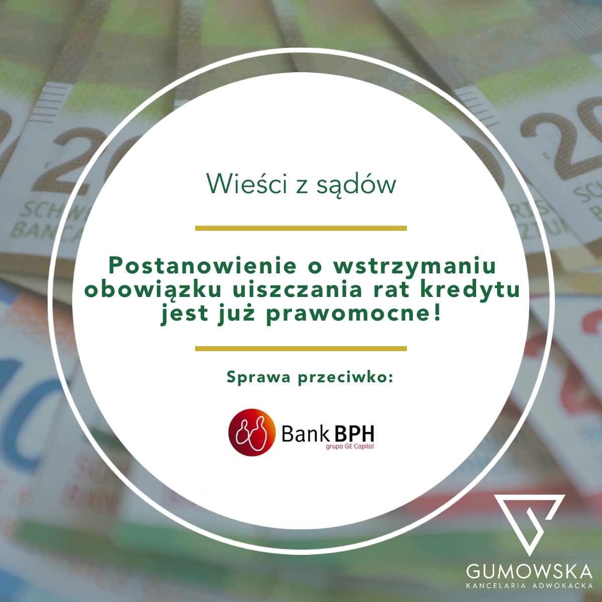 Prawomocne Zabezpieczenie W Sprawie Przeciwko Bankowi BPH S A